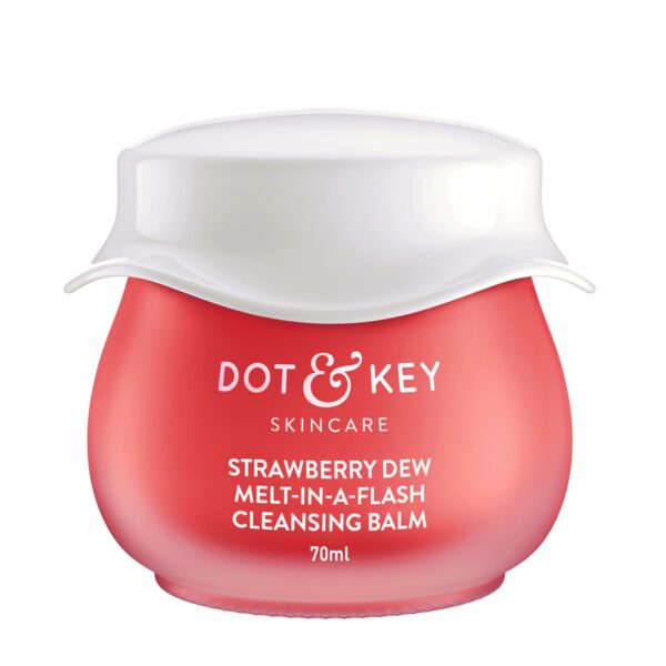 Dot & Key Strawberry Dew Cleansing Balm | For Clean, Smooth & Dewy Skin | Makeup Remover Balm |Non Greasy Makeup Cleanser Face Scrub | Cleanses Dirt, Makeup & Sunscreen | For All Skin Types | 70ml