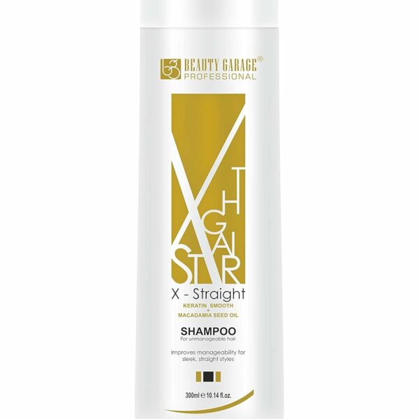 Beauty Garage X-Straight with Macadamia seed oil for unmanageable hair Shampoo 300ml