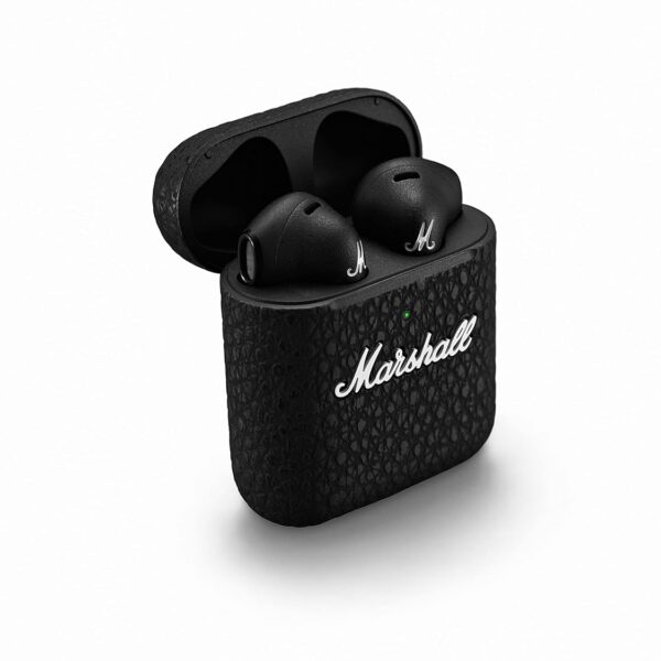 Marshall Minor Iii Wireless in Ear Earbuds with 25 Hours of Playtime, Bluetooth 5.2, Wireless Charging- Black