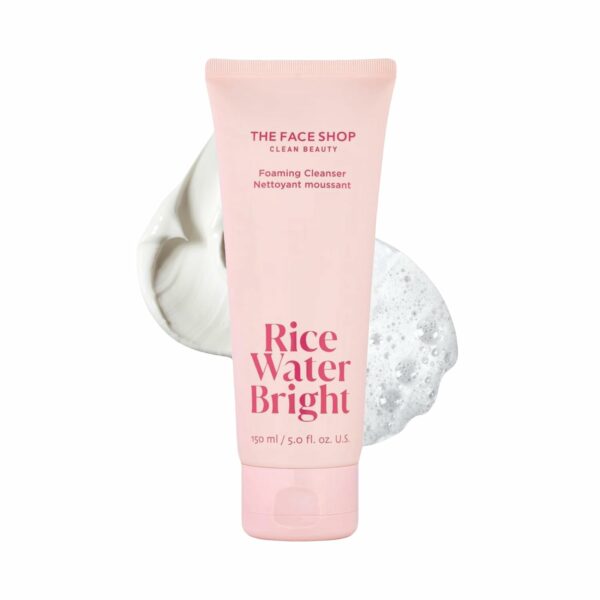 The Face Shop Rice Water Bright Cleansing foam 150 Ml | Face Wash for Glowing Skin | Cleanser for Uneven Skin Tone | Korean Skin Care Products For all skin types