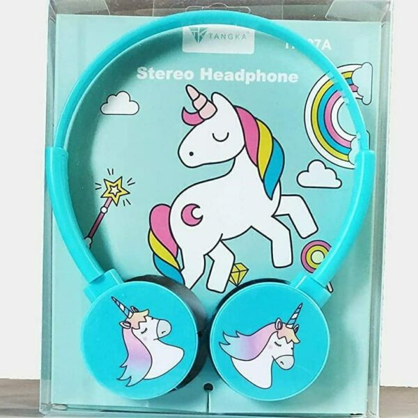 TERA 13 Headphone for Kids (1 pcs) Unicorn Blue & Pink Wired Headphone 3.5 mm Juck Adjustable Over Ear for Kids/Girls/Boys Return Gifts Compatible - Mobile, Tablets ETC