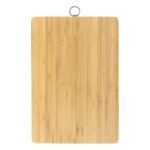 Kuber Industries Cutting Board|Wooden Slicing & Kitchen Chopping Board with Steel Hook for Hanging Fruits,Vegetables (Brown)