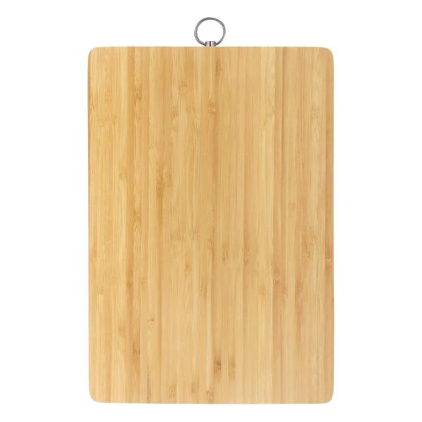 Kuber Industries Cutting Board|Wooden Slicing & Kitchen Chopping Board with Steel Hook for Hanging Fruits,Vegetables (Brown)