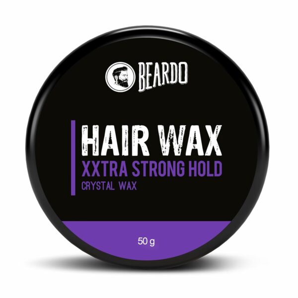 Beardo Xxtra Stronghold Hair Wax, 50 gm | Crystal Hair Wax for Men | Hair Wax Men | Hair Styling Wax for Glossy Finish & Shine | Extra Strong Hold Wax