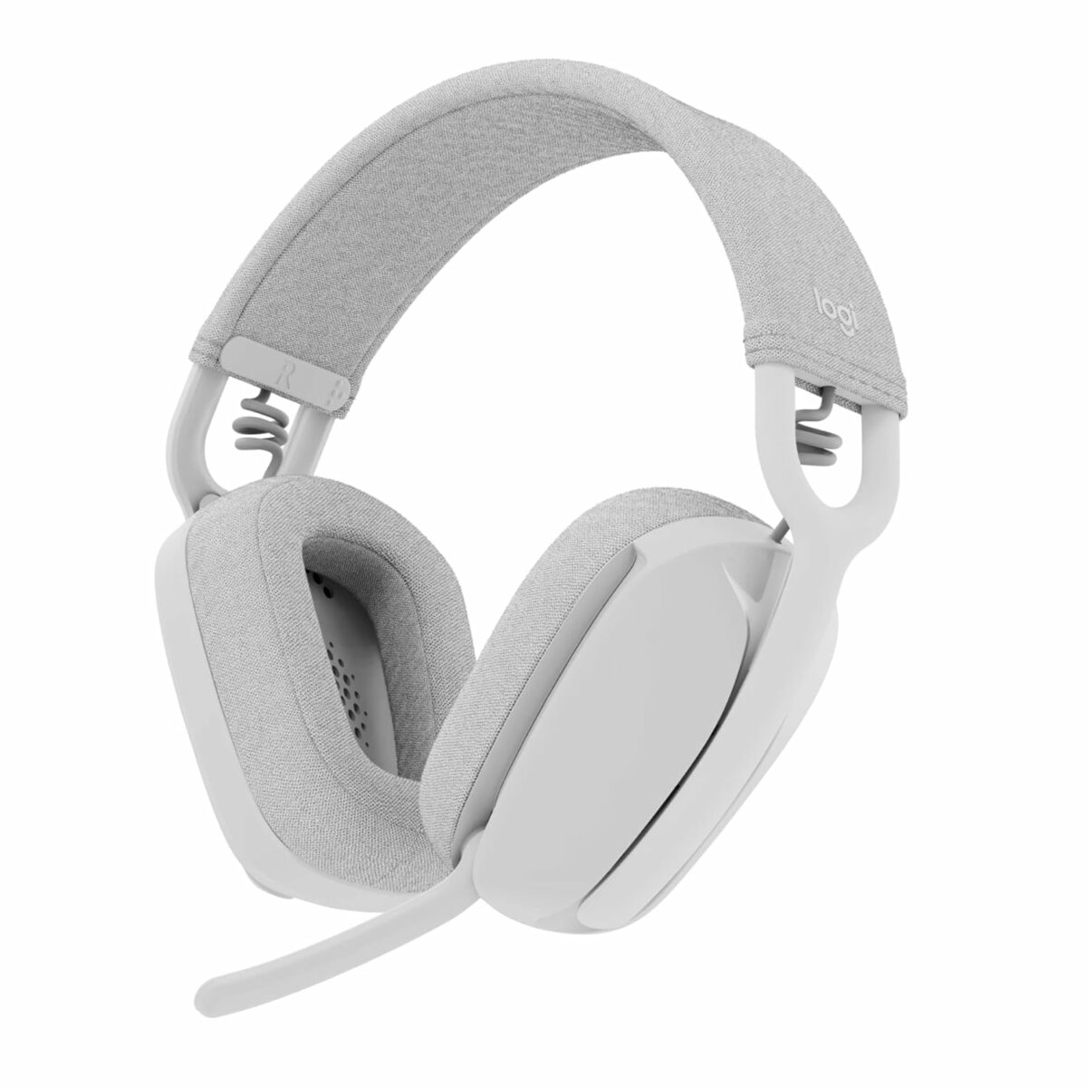 Logitech Zone Vibe 100 Lightweight Wireless Over-Ear Headphones with Noise-Cancelling Microphone, Advanced Multipoint Bluetooth Headset, Works with Teams, Google Meet, Zoom, Mac/PC - Offwhite