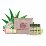 Khadi Natural Herbal Natural Travel Kit - All in one Travel kit Includes Shampoo, Conditioner, Body wash, Soap, Moisturiser (Set of 6 + Jute Bag)| 150g + 120ml