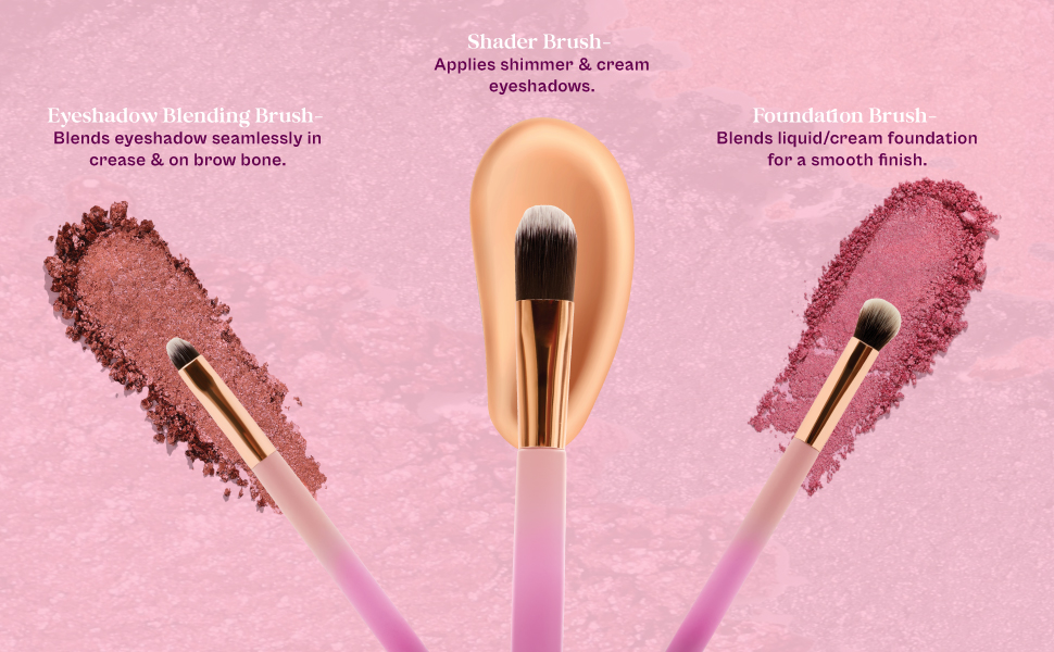 Eyeshadow blennding brush, shader brush for shimmer & cream eyeshadown, foundation brush