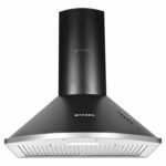 Faber 60 cm 1000 m³/HR Pyramid Kitchen Chimney || 12 year warranty on Motor|| Motor- 240 Watt (HOOD CLASS PRO PB BK LTW 60, Baffle Filters,Black)