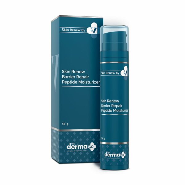 The Derma Co. x Dr.V Skin Renew Barrier Repair Peptide Moisturizer-Peptide & Vitamin C-50ml|Repairs Skin Barrier & Deeply Moisturizes|Aids Skin Regeneration|Moisturizes & Strengthens Skin Barrier