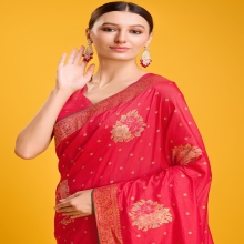 Zari woven silk saree