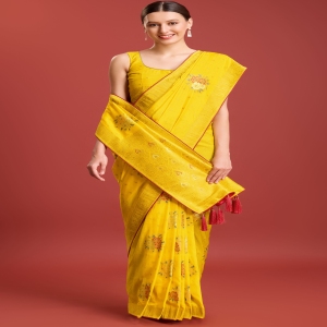 yellow sare for haldi function