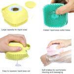 Body Scrubber with Soap Dispenser Brush, Silicone Exfoliating Brushes, Soft Body Exfoliator, Bath Loofah for Babies, Kids, Women, Men and Pets Pack Of 1 (Multicolour)