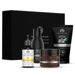 The Man Company Face on Point Facial Kit with Vitamin C Serum, Charcoal Face Wash & Face Scrub, daily Moisturizing Cream | Soft & Supple Skin | Gift Set for Him