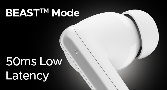 low latency, gaming mode, boat beast mode, gaming tws, boat gaming headphone