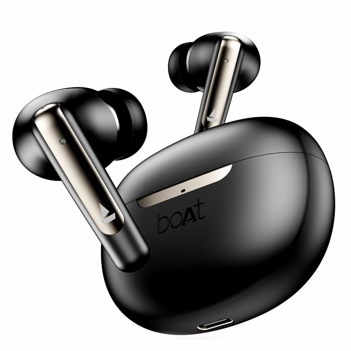 boAt Airdopes 141 ANC TWS in-Ear Earbuds w/ 32 dB ANC, 42 Hrs Playback, 50ms Low Latency Beast Mode, 4 Mics with ENx, ASAP Charge, IWP Twch with BT v5.3 & IPX5 Ear Buds TWS (Gunmetal Black)