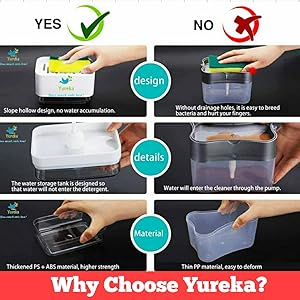 Yureka soap dispenser comparison chart