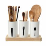 FunBlast kitchen organizer, Plastic Self Draining Tableware Storage Box - Spoon, Knife, Fork, Chopstick, Cutlery Holder, Organizer Stand for Kitchen, Dining Table (Multicolor)