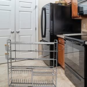 Kitchen Stand, Bartan Stand Stainless Steel Kitchen Rack