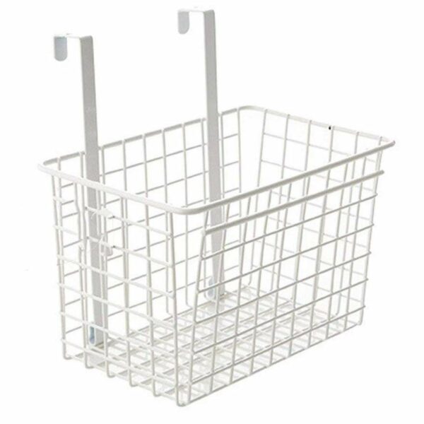 Styleys Iron Multifunctional Kitchen Storage Rack (S11102, White, H 28 x L 26 x W 14.5 cm, Hanging Shelves)