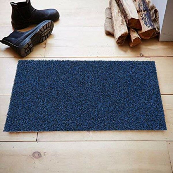 Kuber Industries Doormat for Home Entrance | Anti Slip & Waterproof Rubber Noodle Mat with Cushion for Outdoor | Heavy Duty Main Door Mat | Paydan | Chavitti | Paudan | Foot Mat (24 x 16 Inch) (Blue)