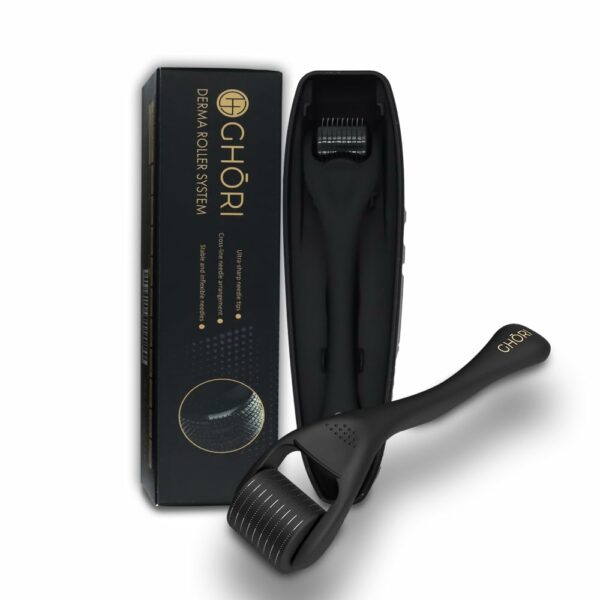 Ghori Derma Roller For Hair Growth with 540 Microscopical Needles Repairs Damaged Hair, Activates Hair Follicles For Hair Fall & Hair Thickening (1.5MM)