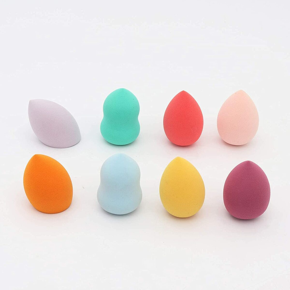 COSLUXE Makeup Sponge Set Beauty Blender with Egg Case, Soft Sponge For Liquid Foundation, Creams, and Powders，Latex Free Wet and Dry Makeup (Multi-colored, 4 Pcs)