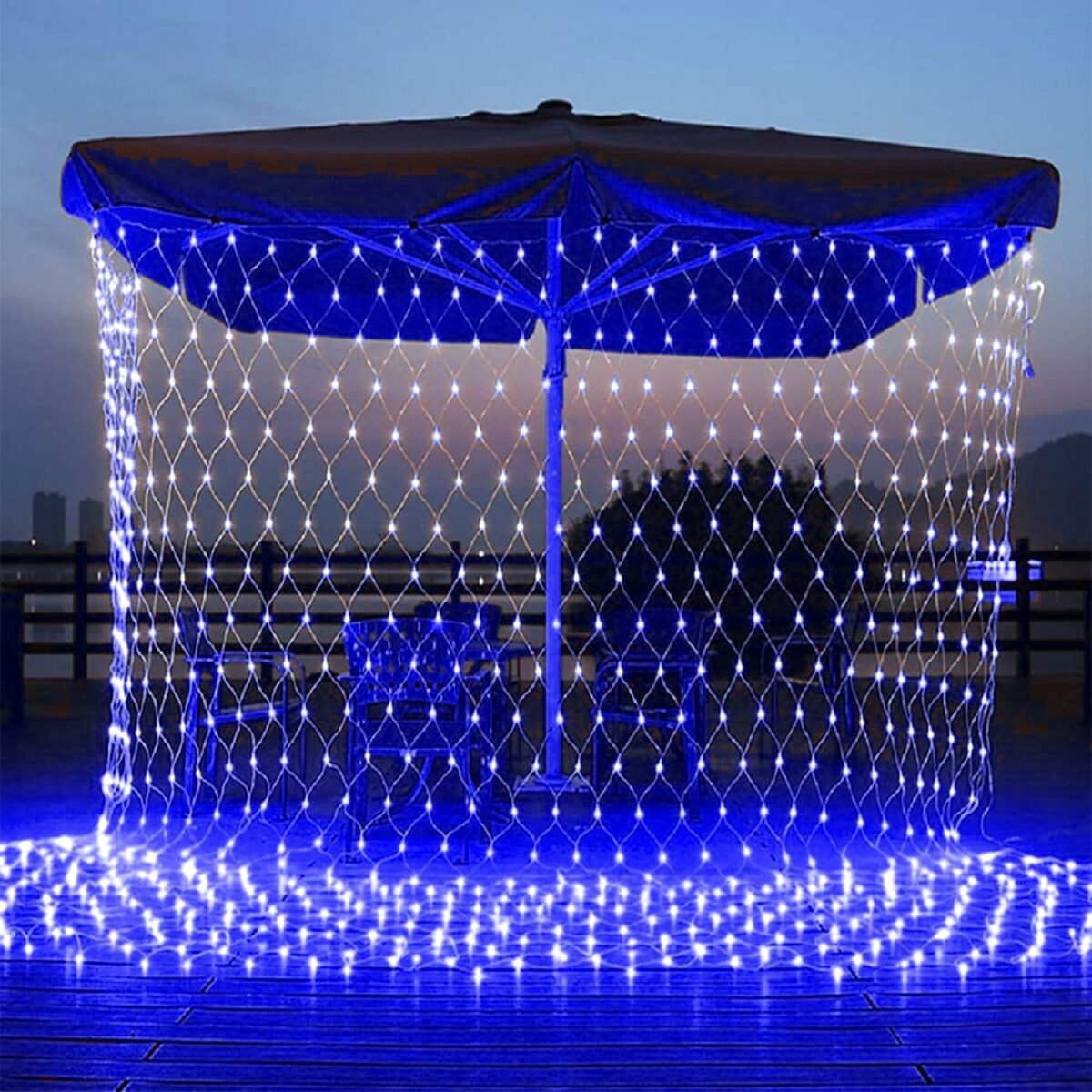 MIRADH Led Net Mesh String Lights - Diwali Lights for Decoration for Home Diwali Lights for Home Decoration led Lights ganpati Decoration Items for Home 9.8ft x 6.6ft 192 LEDs (8 Mode Blue)