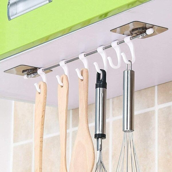 Self Adhesive Kitchen Accessories Items Organizer/Kitchen Rack Stand Holder, Plastic, Hanging Shelves, Standard