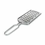 ATEVON Silver Stainless Steel Cheese Grater and Lemon Zester - 1PCS, Multipurpose Kitchen Tool with Handle for Grating Cheese, Vegetables, Chocolate, and Lemon