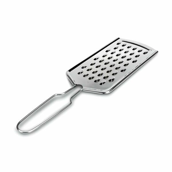 ATEVON Silver Stainless Steel Cheese Grater and Lemon Zester - 1PCS, Multipurpose Kitchen Tool with Handle for Grating Cheese, Vegetables, Chocolate, and Lemon