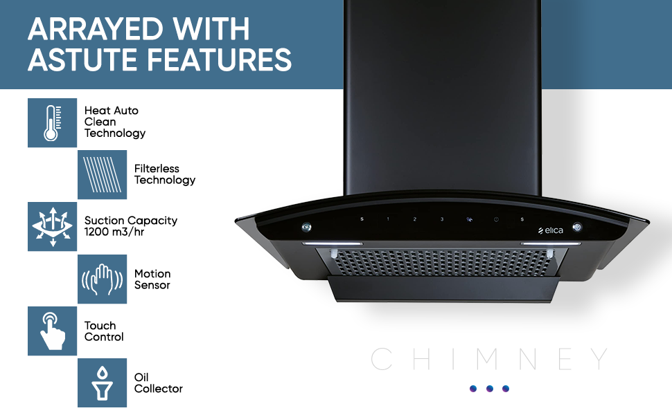 Elica FL Slim 600 HAC MS Nero Chimney