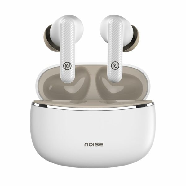 Noise Aura Buds in-Ear Truly Wireless Earbuds with 60H of Playtime, Quad Mic with ENC, Dual Device Pairing, Instacharge(10 min=150 min),12mm Polymer Composite Driver,BT v5.3(Aura White)