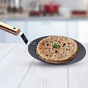 iron tawa dosa roti chapati tawa 12 inch dosa tawa with wooden handles