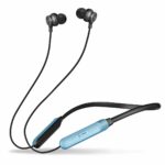 Zimo AeroFlex Bluetooth 5.2 Wireless in-Ear Headphones, 18Hrs Playtime, Deep Bass, HD Calls, Dual Device Pairing, Voice Assist, Type-C Fast Charge Wireless Neckband, IPX4 Water Resistant (Blue/Black)