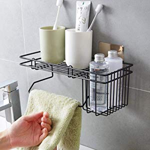 stickable wall shelf washing area organizer rack bathroom accessories for kids wall mounted bathroom