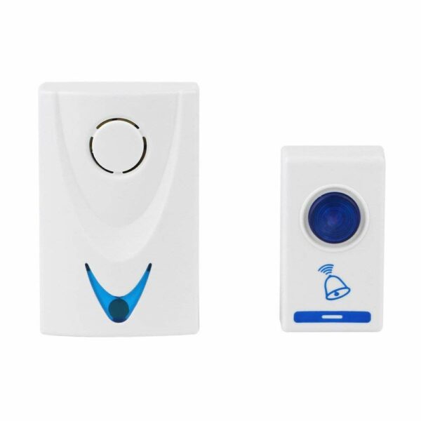 Gesto Remote Control Door Bell - Dust & Waterproof Plastic Wireless Calling Bell - White Door Bell Wireless for Home, Shop & Office - Cordless Call Bell for Desk, Counter & Table