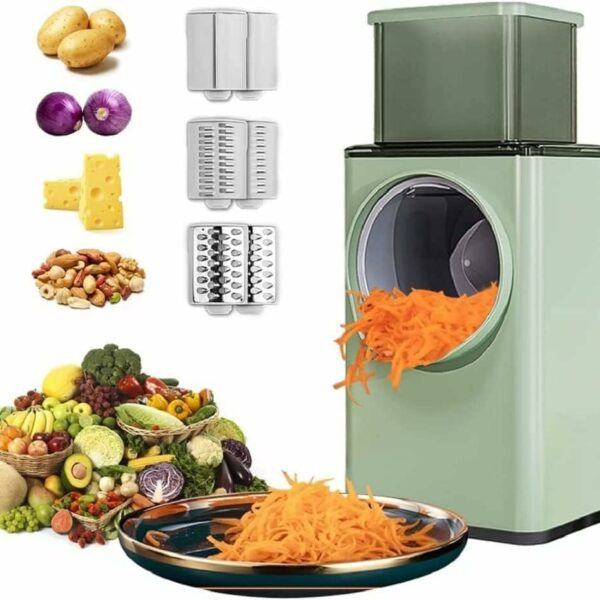 BUYERZONE Manual Vegetables Grater for Kitchen, Multifunctional Rotary Drum Vegetables Cutter Grater & Slicer, Cheese Grater, Salad Cutter, Vegetable Shredder, Mandoline Chopper, Salad Maker (Multi)