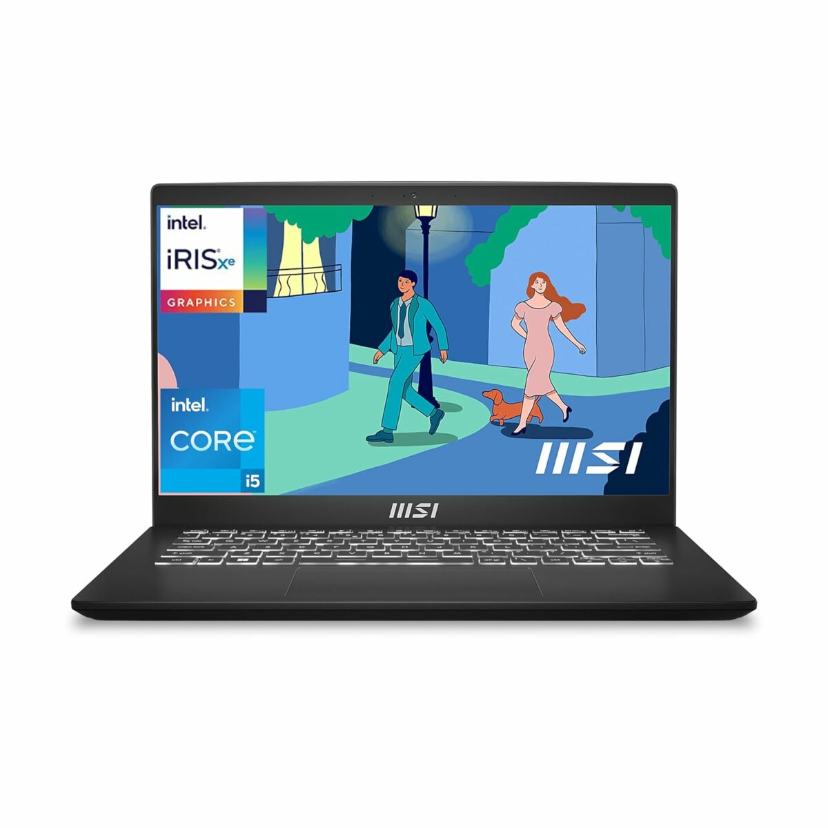 MSI Modern 14, Intel 12th Gen. i5 1235U,36CM Laptop(16GB/512GB NVMe SSD/Windows 11 Home/Iris Xe/Classic Black/1.4Kg),C12MO-1203IN