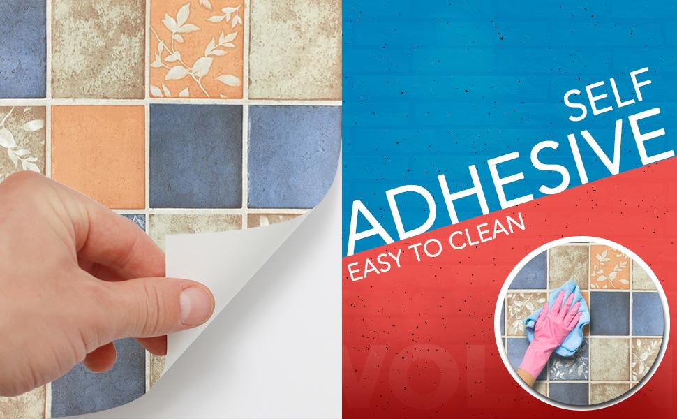 backsplash contact paper for kitchen & bathroom, mosaic tiles DIY easy to clean, self adhesive