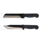 Polyguards Premium Kitchen Knives Set of 2, Small Point and Round Iron Kitchen Knife Used for Vegetable, Meat Fish Cutting Chaku Knife (Black)