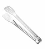 NAALSA1Pc EZYPICK Slotted Tong Stainless Steel 24cm/9.5inch Length Cooking and Serving Food Roti Chapati BBQ Salad Tong