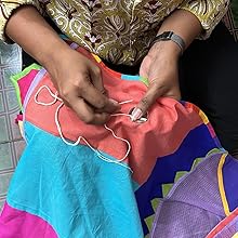 Lavender Rani Saree Hand Embroidery