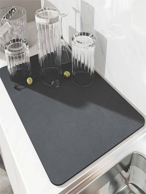 Silicone dish drying mat heat resistant kitchen counter mat