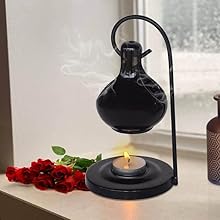 Aroma Oil Diffuser Black Hanging Burner for Home Fragrance Decoration and Gifting