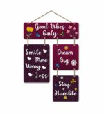 Art Vibes Decorative Wall Art Mdf Wooden Hanger For Living Room | Good Vibes Only | Bedroom | Home Decor | Office | Gift | Quotes Item | Wall Hanging For House Decoration | Wall Art(Wh_6502N)