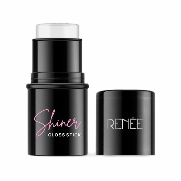 RENEE Shiner Face Gloss Stick, Gives Instant Glossy Shine, Hydrates & Moisturizes, Non-Sticky & Lightweight Formula, Offers Soft Skin, Enriched with Vitamin E, Sunflower Seed Oil & Coconut Oil, 5 Gm