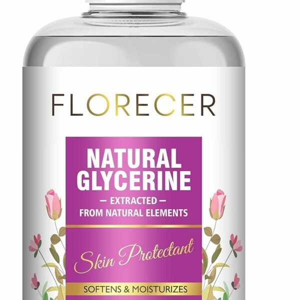 FlorecerGlycerine for Face |100% Pure & Natural Glycerine liquid for face, Beauty and Skin Care | Pure & Unscented Glycerine - Pharmaceutical Grade, 100% Vegan, Hypoallergenic (100 Gram)