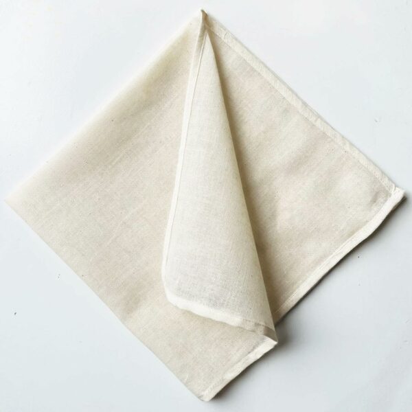 Clarkia Set Of 4 Pre-Cut Cotton Muslin Cloth Or Cheesecloth For Kitchen (Beige,12X12 Inch), 30.5 x 30.5 x 0.3 Centimeters