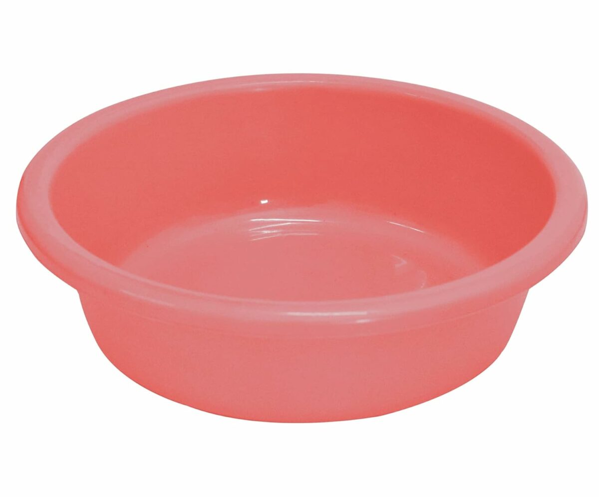 Kuber Industries Multiuses Unbreakable Plastic Knead Dough Basket/Basin Bowl For Home & Kitchen 6 Ltr (Light Pink)