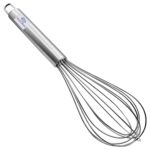 Heart Home Multiuses Stainless Steel Kitchen Utensil Balloon Shape Wire Whisk, Egg Beater, Kitchen Tool, 25cm (Silver)